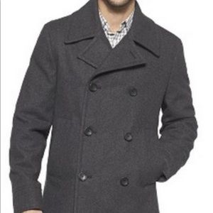 Merona Men's Wool PeaCoat Exclusive Grey Size: S